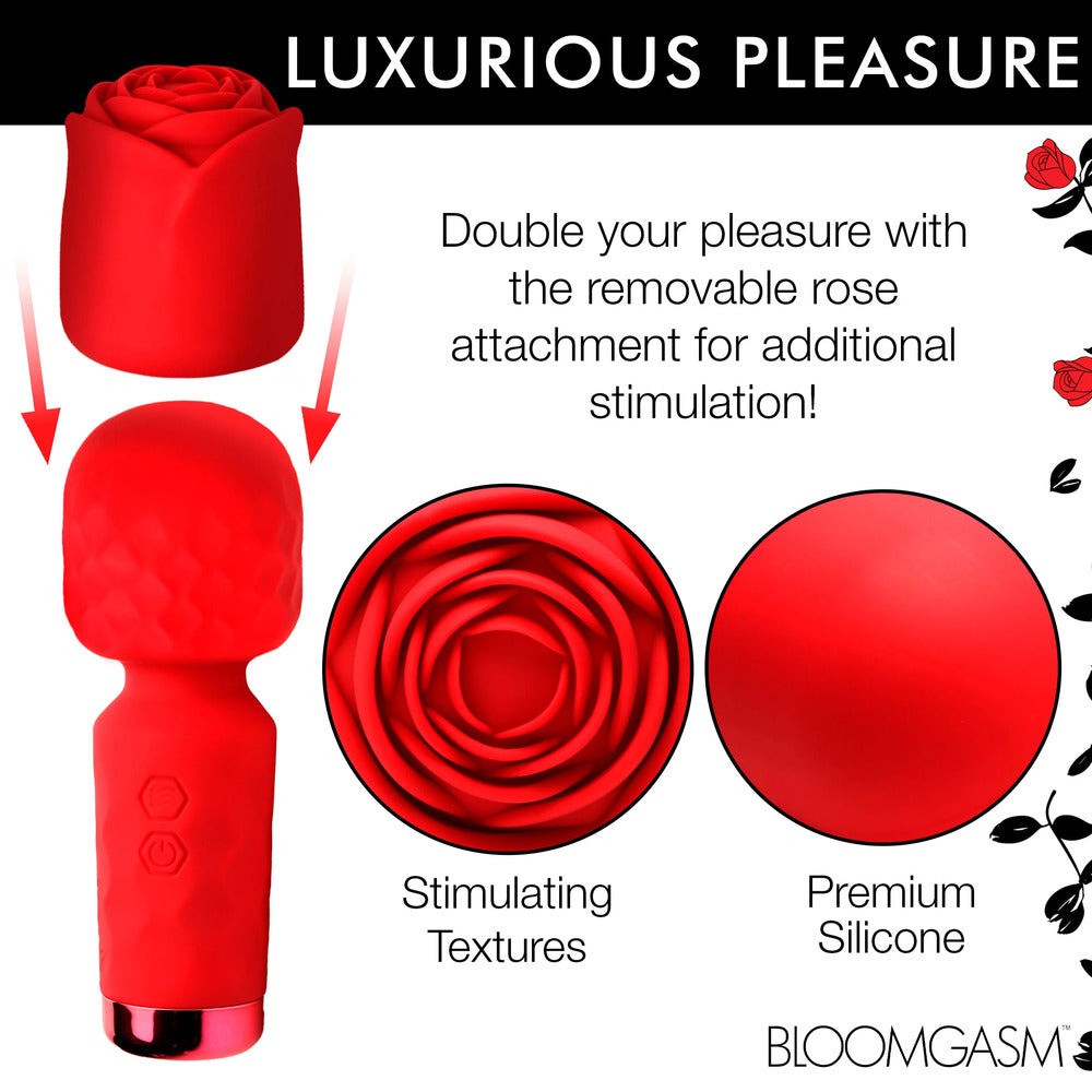 Xr Bloomgasm Rose Petite Mini Wand Vibrator Rechargeable > Sex Toys For Ladies > Rose Stimulators