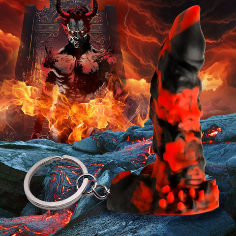Creature Cocks Fire Demon Keychain Fantasy Accessory Gag Gifts & Novelties