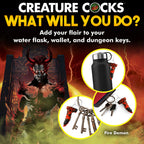 Creature Cocks Fire Demon Keychain Fantasy Accessory > Novelties > Gag Gifts