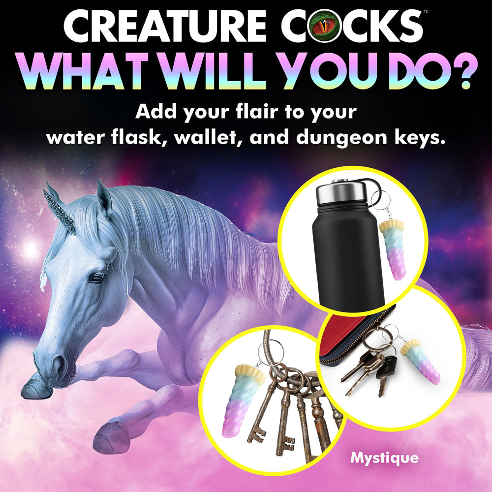 Mystique Unicorn Keychain Playful Novelty Adult Accessory Fantasy-Themed Keychain > Novelties > Gag Gifts