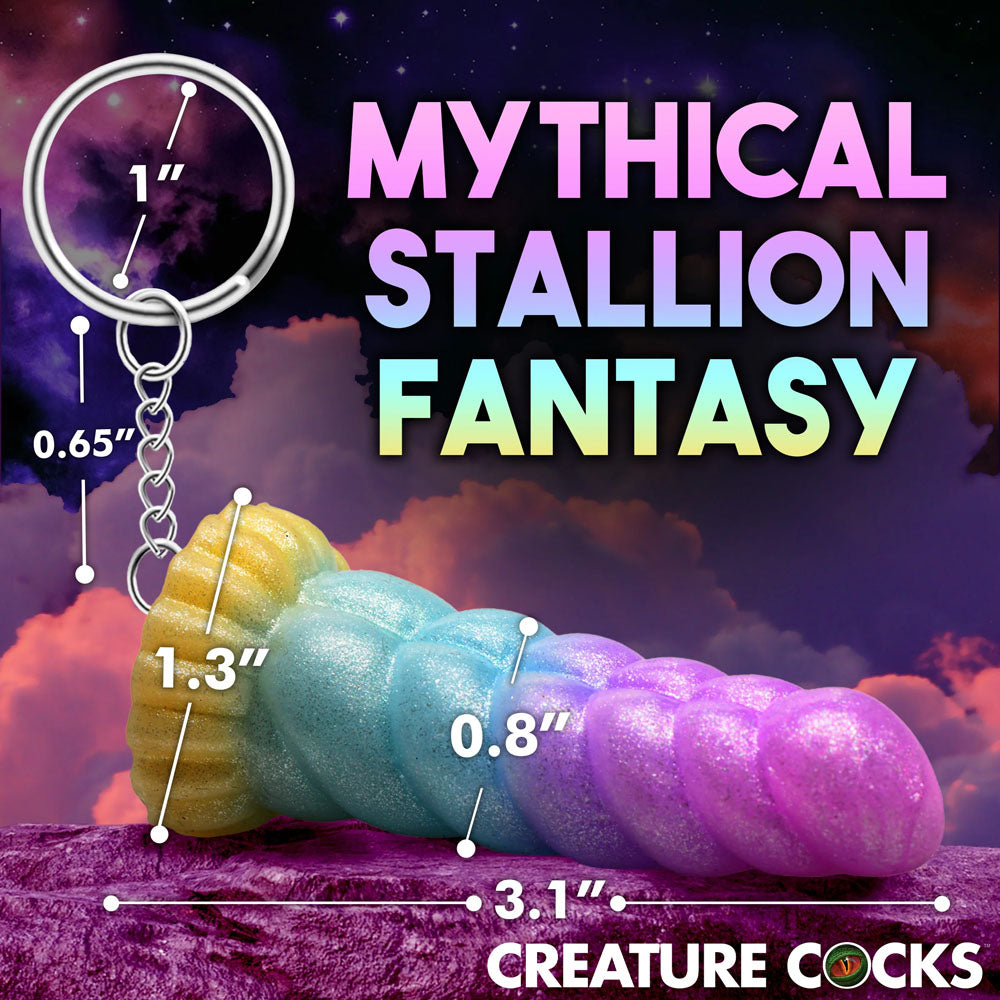 Mystique Unicorn Keychain Playful Novelty Adult Accessory Fantasy-Themed Keychain > Novelties > Gag Gifts