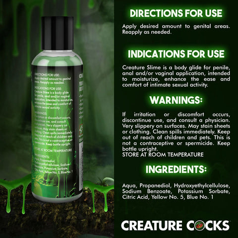 Creature Slime by Creature Cocks 118 ml Water Based Lubricant Speciality Lubricants