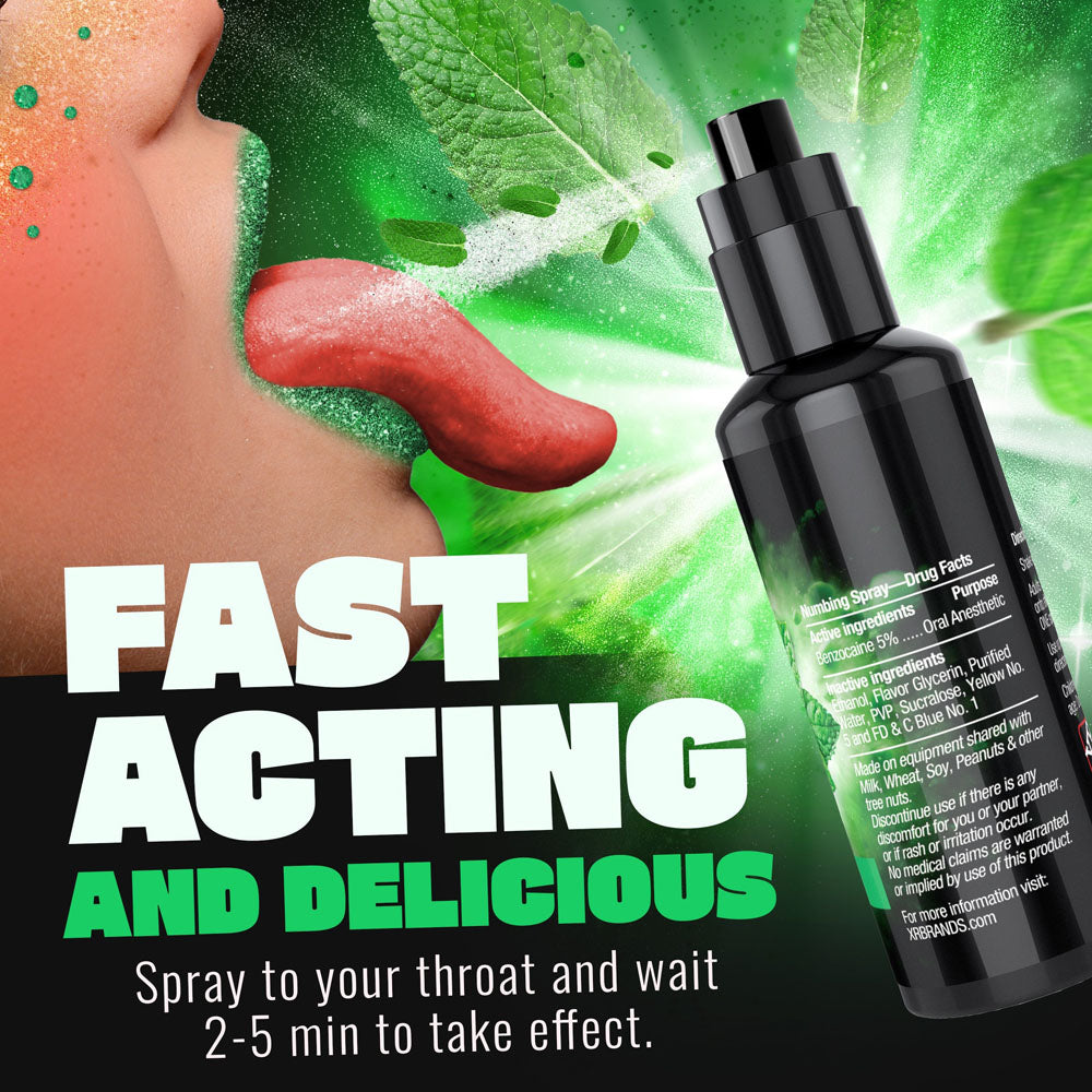 Good Blow Deep Throat Spray (Spearmint) – Spearmint Flavored Numbing Spray 59 ml Oral Gels & Sprays