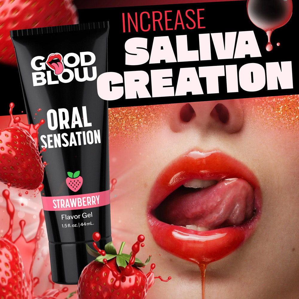 Good Blow Oral Sensation Gel Strawberry Flavored 44ml Tube > Lube > Oral Gels & Sprays