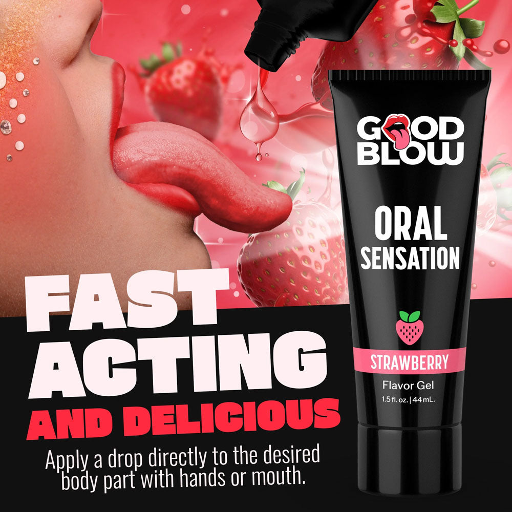 Good Blow Oral Sensation Gel Strawberry Flavored 44ml Tube > Lube > Oral Gels & Sprays