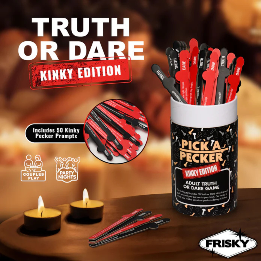 Pick a Pecker Kinky Edition Truth or Dare Adult Game Cards Black Bachelor & Bachelorette Items