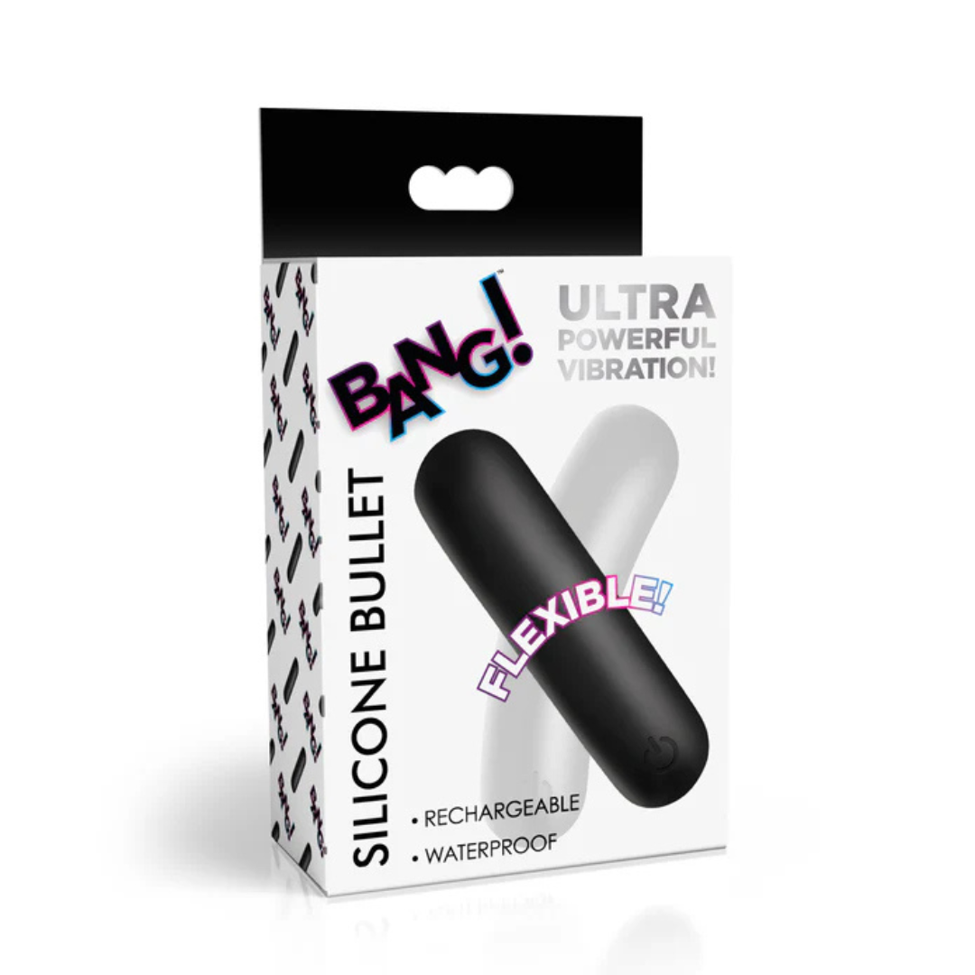 Bang! Flexible Silicone Bullet (Black) – Silicone Bullet Vibrator > Vibrators > Mini Vibrators