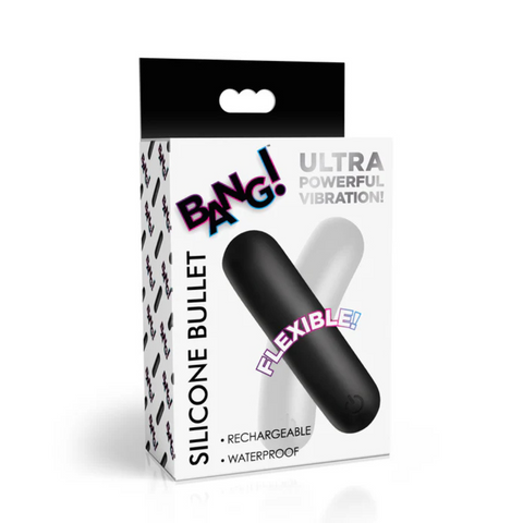 Bang! Flexible Silicone Bullet (Black) – Silicone Bullet Vibrator > Vibrators > Mini Vibrators