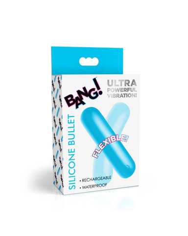 Bang Flexible Silicone Bullet Vibrator Blue BULLETS