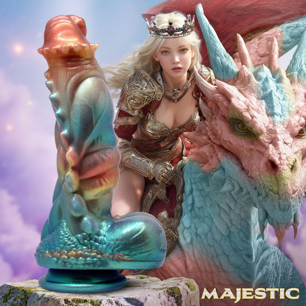 Seraphina Dragon – 6.6 Inch Diamond Scales Silicone Dildo > Dildos > Fantasy