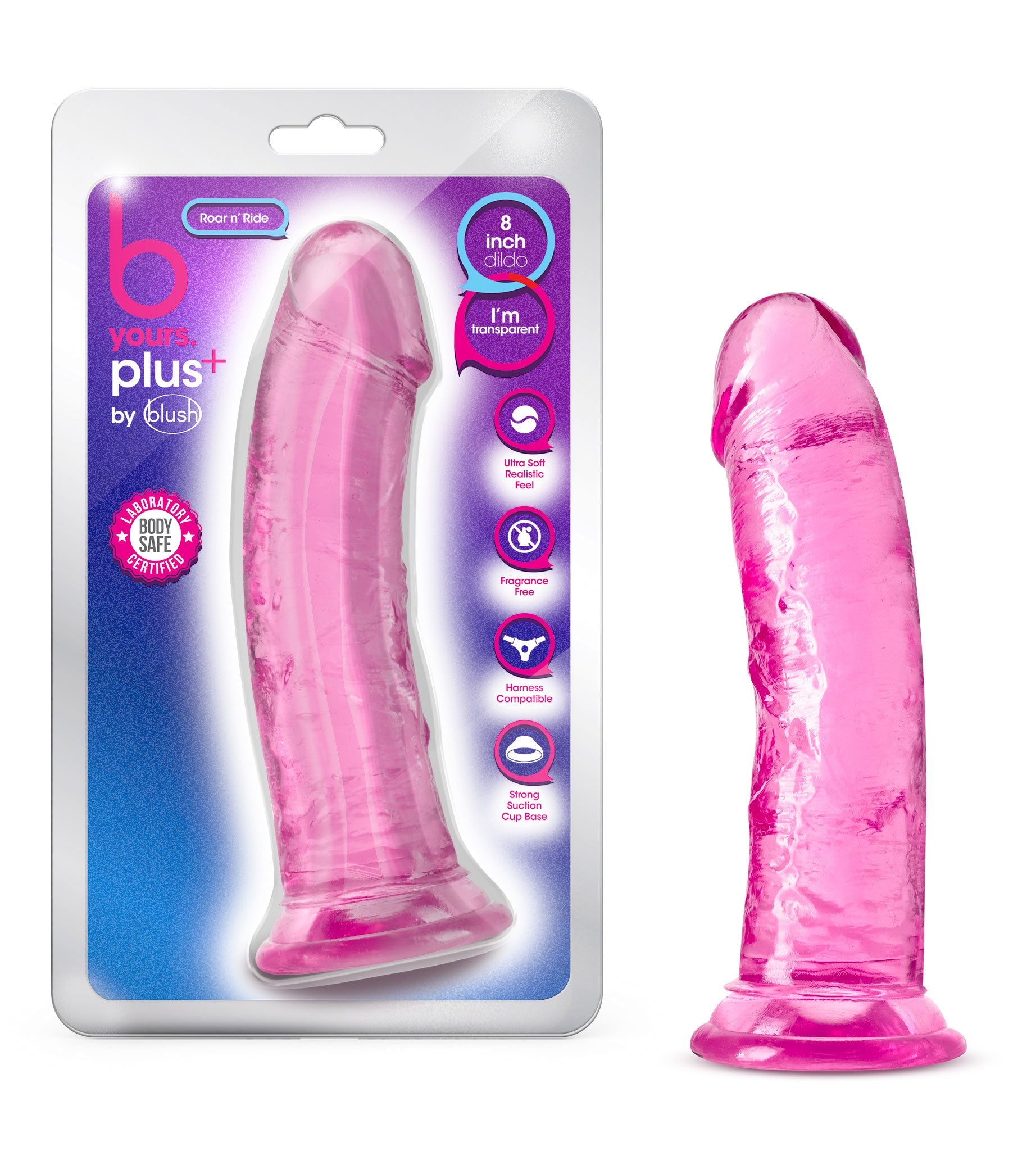 B Yours Plus Clear Dildo Soft Realistic Adult Intimacy Toy DONGS