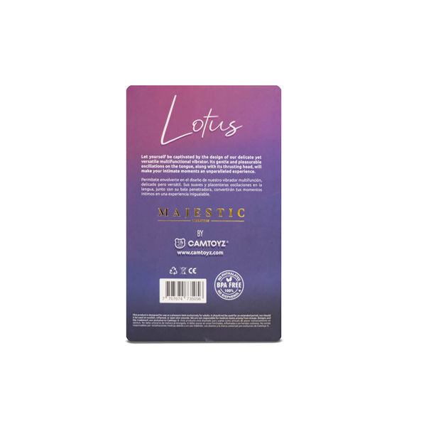 Lotus Double-Ended Vibrator with Bullet and Tongue Stimulator Red BULLETS