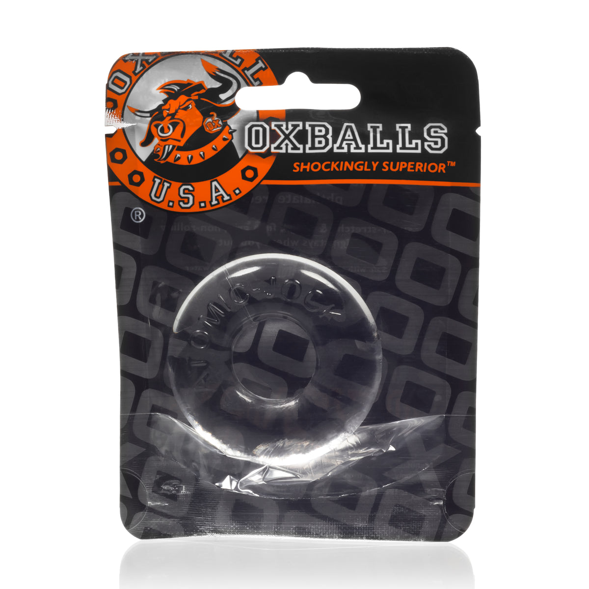 Donut 2 Cockring Large Clear with 5x Stretch > Cock Ring > Single