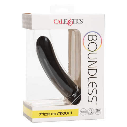 Boundless Smooth 7 Inch Black Suction Cup Probe Dildo Adult Toy Dongs Neutral