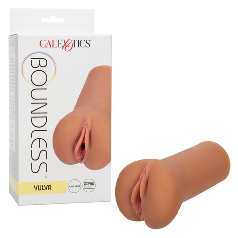 Boundless Vulva Masturbator Flesh Brown Strokers - Manual
