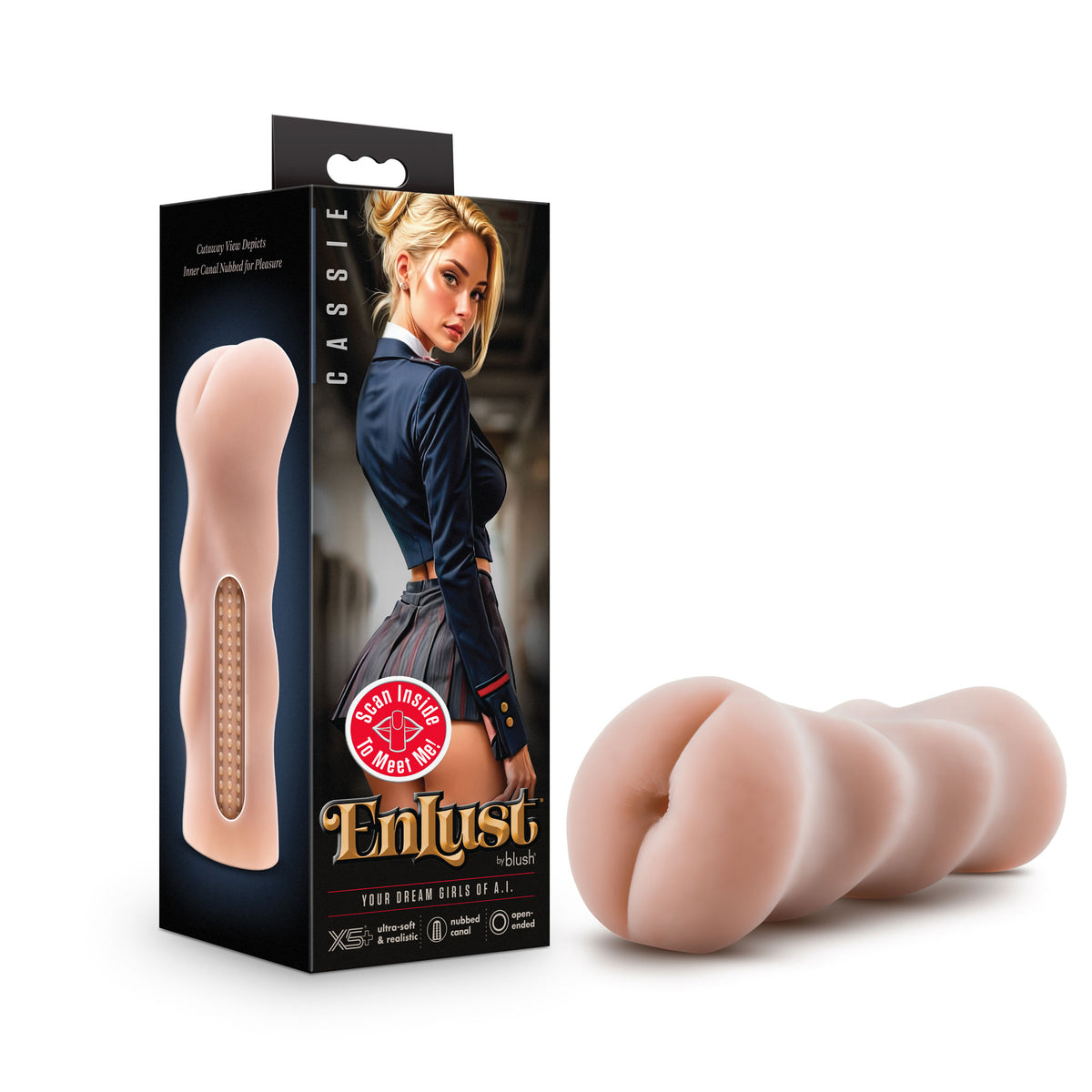 Cassie Beige Male Stroker With Ultra-Soft X5 Plus Material > Sex Toys For Men > Masturbators > Manual