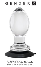 Gender X Crystal Ball - Glass Butt Plug with Suction Base 10.1cm > Glass > Toys