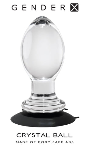 Gender X Crystal Ball - Glass Butt Plug with Suction Base 10.1cm > Sex Toys > Glass