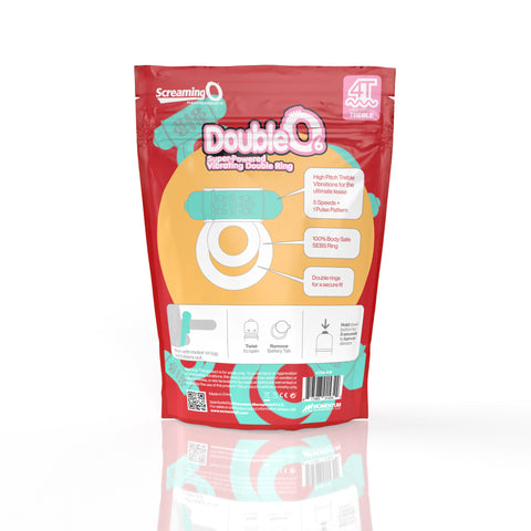 Screaming O 4T DoubleO 6 Kiwi – Super Powered Vibrating Double Ring Teal Cock Rings Vibrating