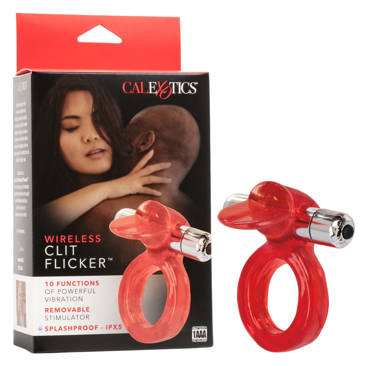 Wireless Clit Flicker Vibrator with Teasing Tongue Stimulator Cock Rings Vibrating