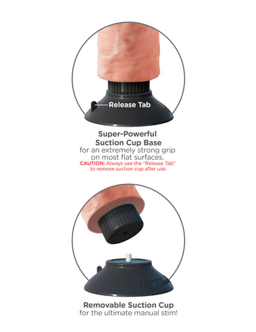 King Cock 8 Inch Realistic Vibrating Dildo with Bendable Shaft > Realistic Dildos and Vibes > Penis Vibrators