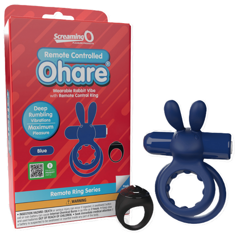 Screaming O Remote Controlled Ohare Vibrating Ring Blue – Deep Rumbling Vibrations Blue Cock Rings Vibrating
