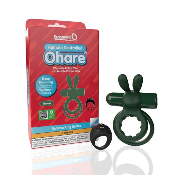 Ohare Remote Control (Green) – Waterproof Rechargeable Wearable Rabbit Vibrator with Double-Ring Design > Sex Toys > Couples Toys
