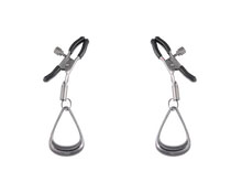 Sportsheets Velvet Noir Tuggable Nipple Clamps with Gunmetal Finish and Adjustable Restraints Nipple Stimulators