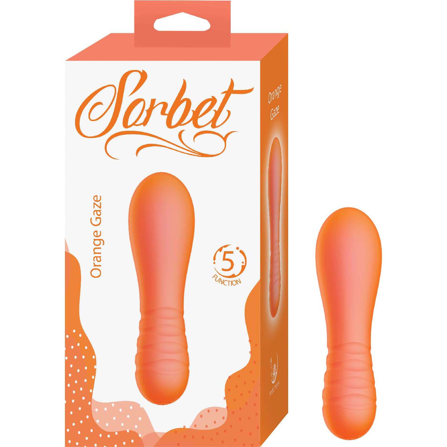 Nasstoys Orange Glaze – Vibrant Silicone Bullet Vibrator With Textured Handle Orange > Vibrators > Mini Vibrators