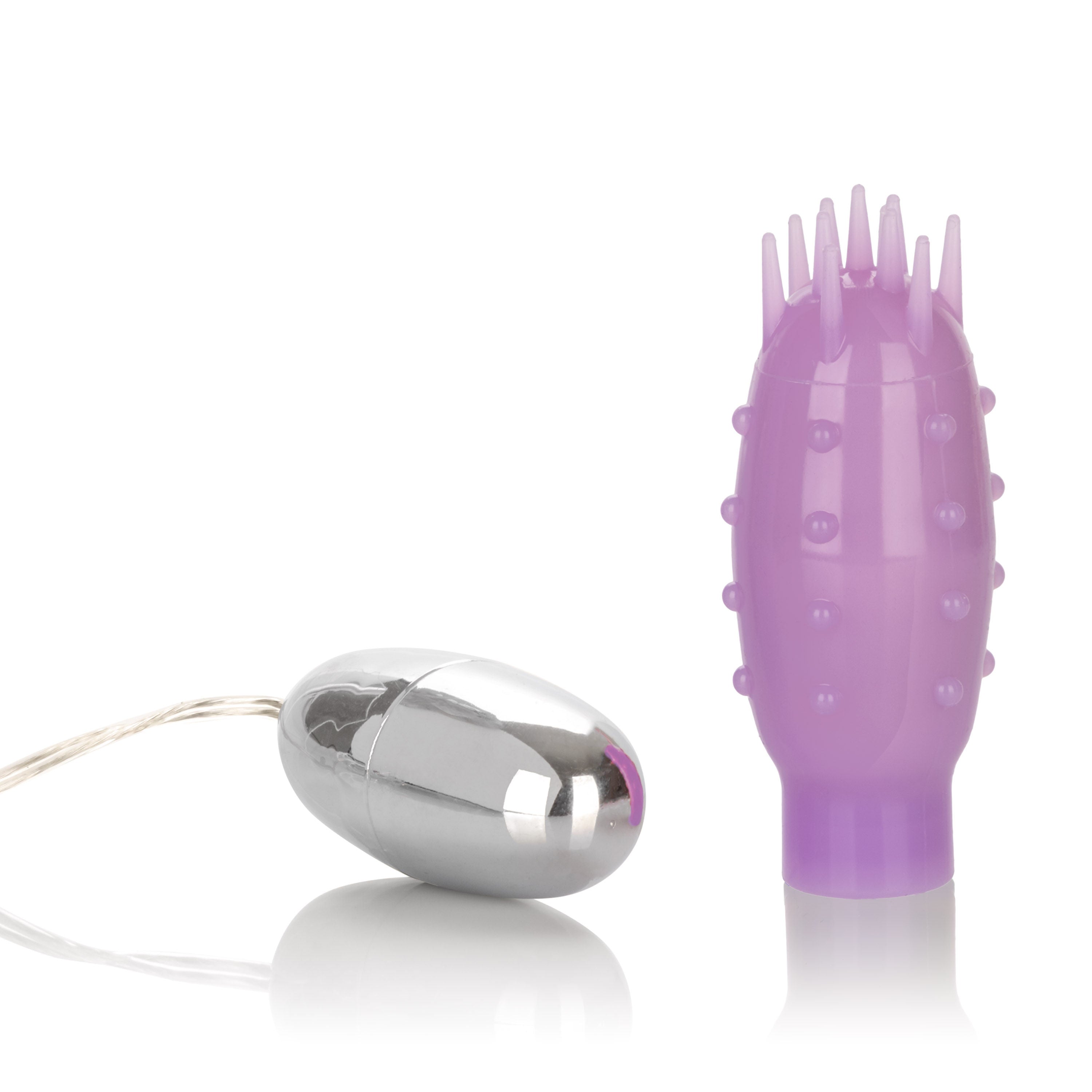 Silicone Slims Vibrating Nubby Bullet - Purple BULLETS
