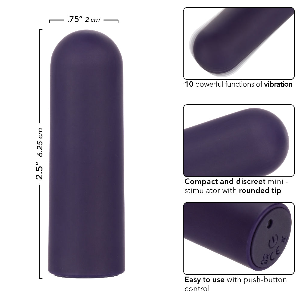 Turbo Buzz Rounded Mini Bullet Vibrator in Green | Purple > Vibrators > Mini Vibrators