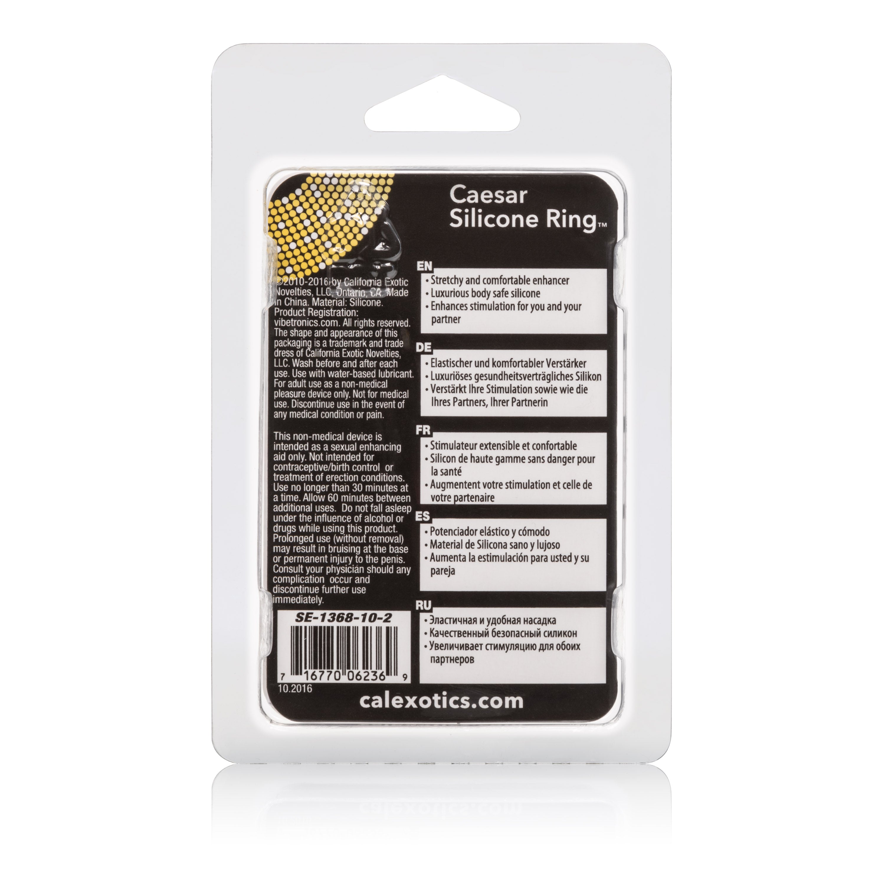 Caesar Black Silicone Cock Ring for Stamina and Comfort COCK RINGS