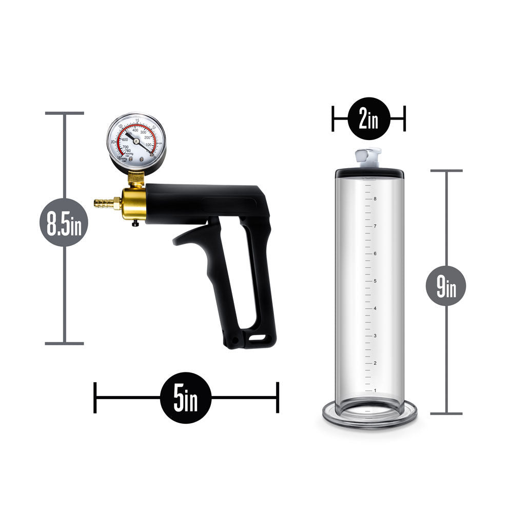 Vx7 Vacuum Penis Pump with Brass Trigger and Pressure Gauge PUMPS