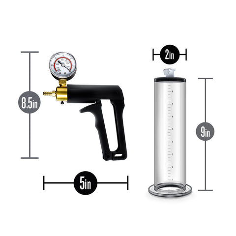Vx7 Vacuum Penis Pump with Brass Trigger and Pressure Gauge PUMPS
