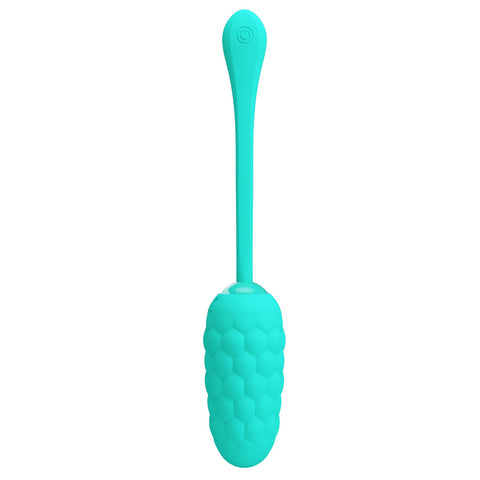 Marina Rechargeable Silicone Vibrating Egg with 12 Functions Turquoise BULLETS