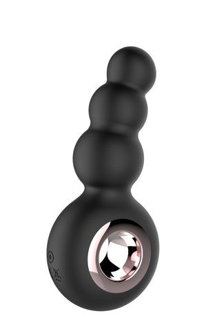 Gender Fluid Quiver Anal Ring Vibrator Black Silicone Toy Butt Plugs - Vibrating