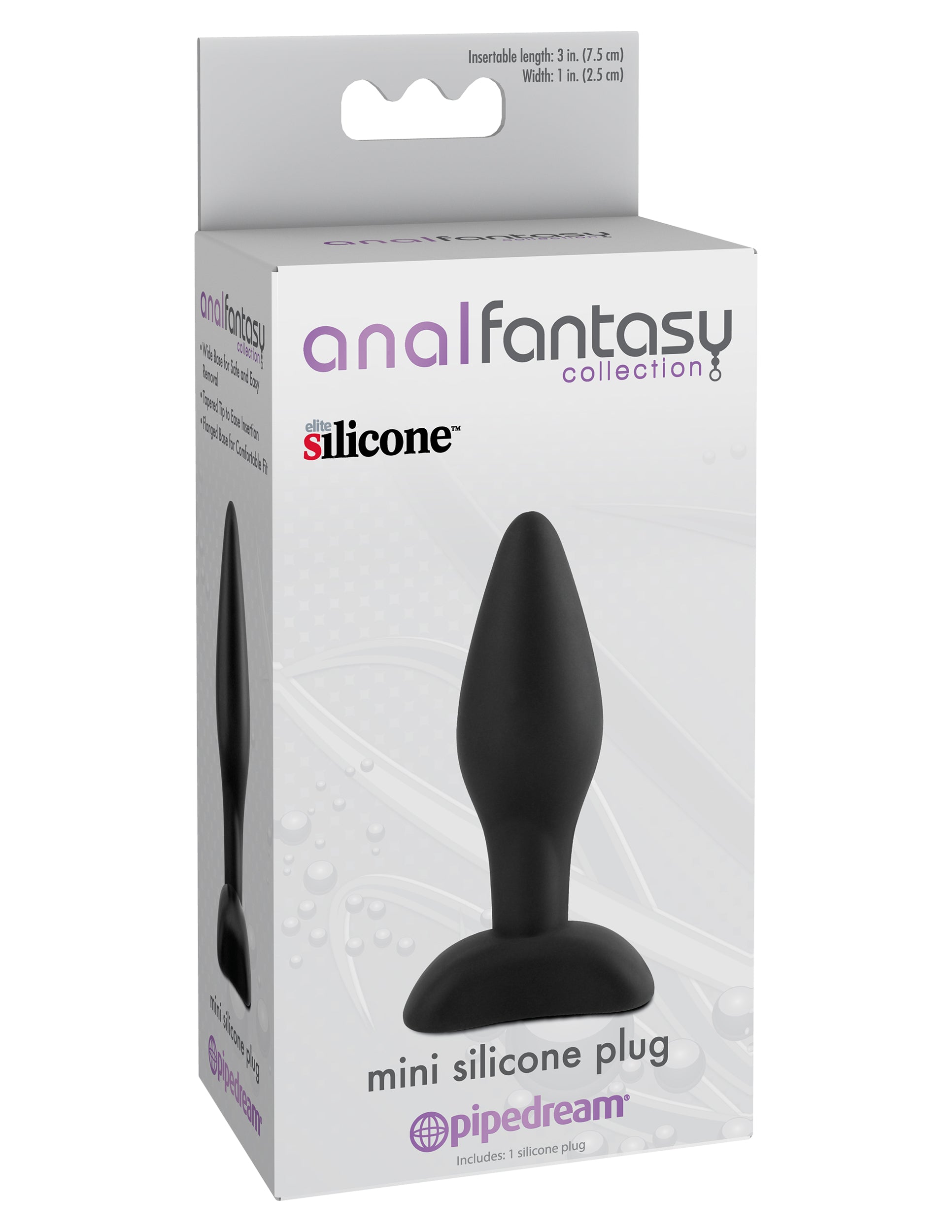 Anal Fantasy Collection Mini Silicone Plug Black 7.5 cm Butt Plug Butt Plugs