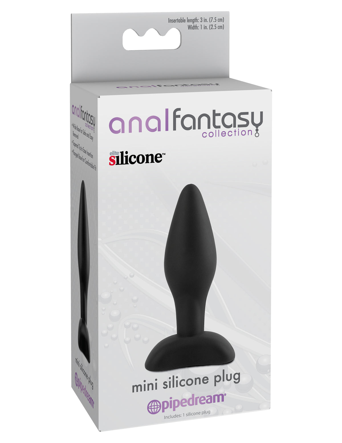 Anal Fantasy Collection Mini Silicone Plug Black 7.5 cm Butt Plug > Anal Range > Butt Plugs