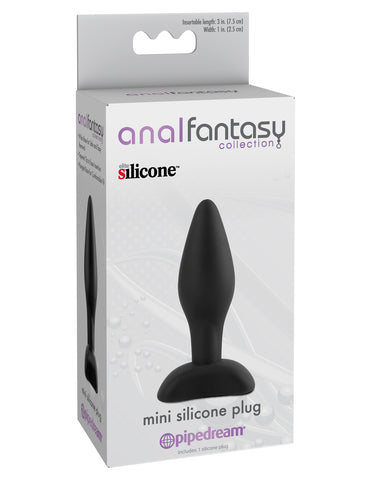 Anal Fantasy Collection Mini Silicone Plug Black 7.5 cm Butt Plug Butt Plugs