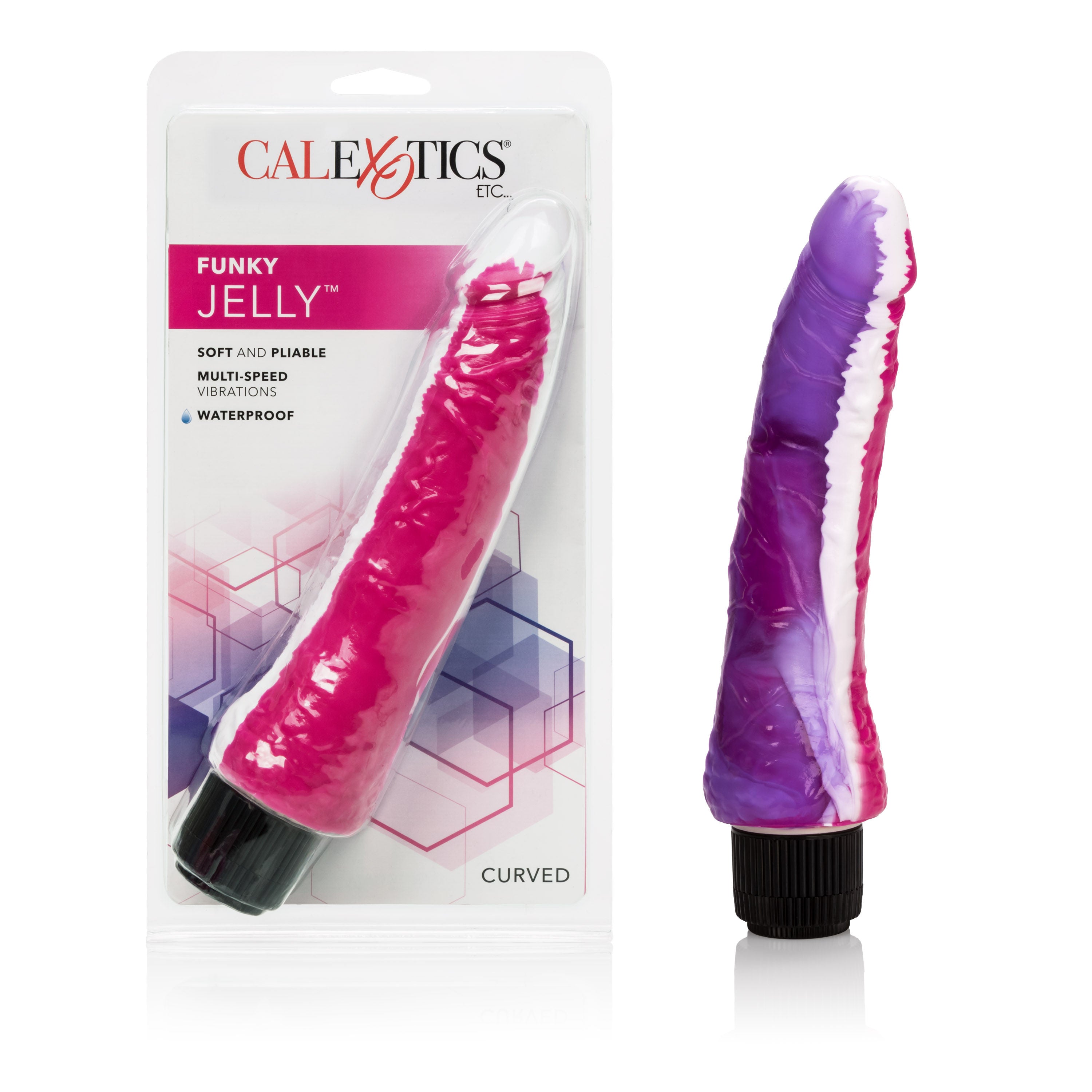 Funky Jelly Vibe 7.5 Inches (Pink/Purple) – Soft Jelly Vibrator Multi Vibrators