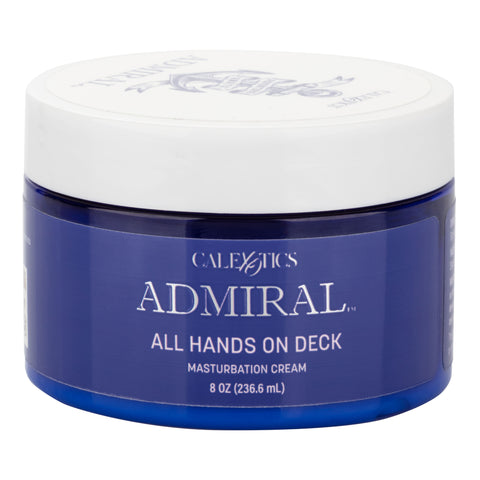 Admiral All Hands on Deck Masturbation Cream 8 Fl Oz Premium Moisturizing Lubricant with Almond Oil Masturbation Cream
