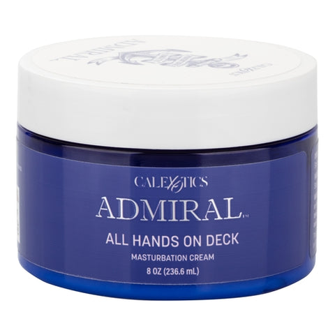 Admiral All Hands on Deck Masturbation Cream 8 Fl Oz Premium Moisturizing Lubricant with Almond Oil Masturbation Cream