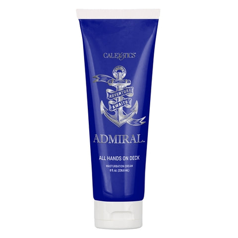 Admiral All Hands on Deck Masturbation Cream Tube 8 fl oz Blue Masturbation Cream