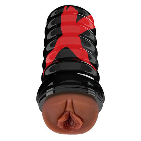 Air-Tight Brown Pussy Stroker Masturbation Aid for Men Strokers - Manual