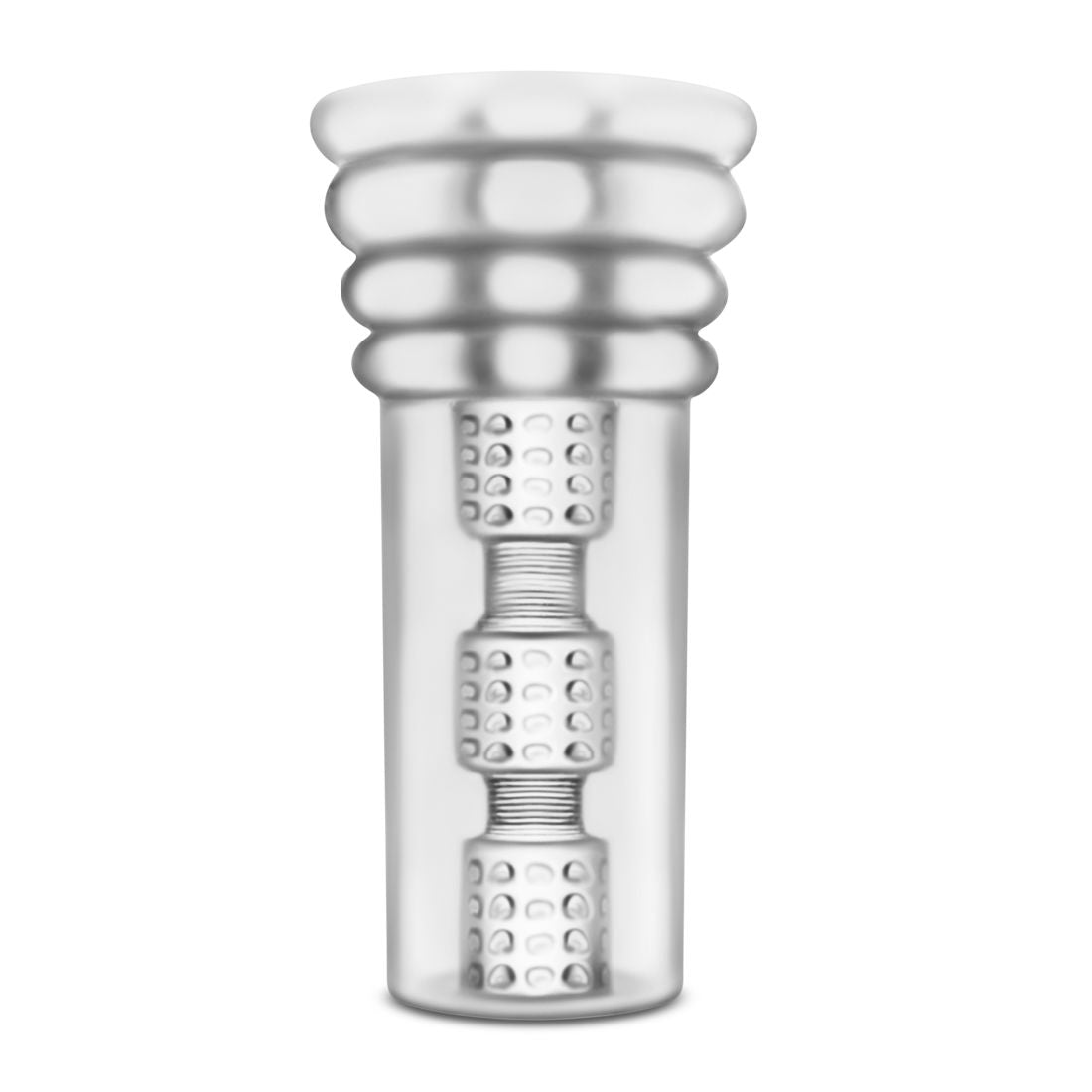 All In Clear Male Masturbator with Triple Suction Chambers > Sex Toys For Men > Masturbators > Manual