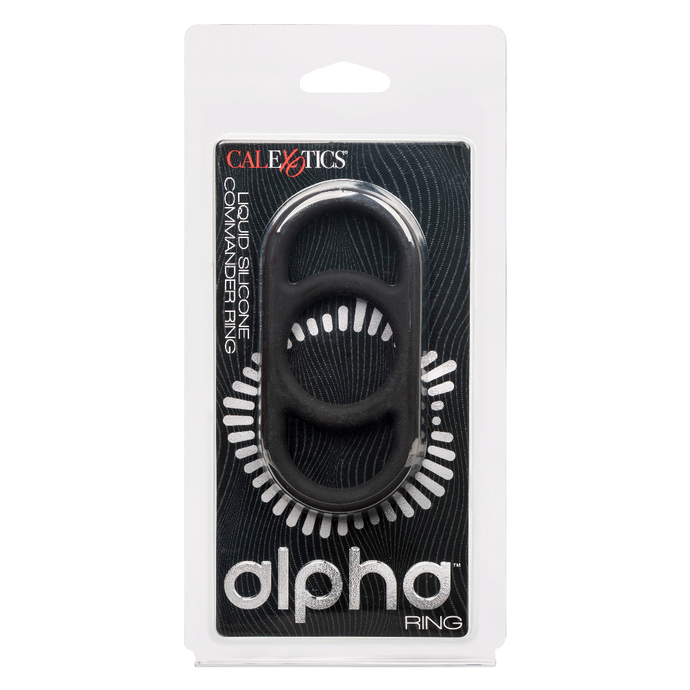 Alpha Liquid Silicone Commander Ring Black > Cock Ring > Single