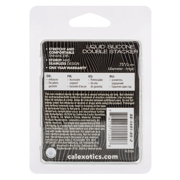 Alpha Liquid Silicone Double Stacker Rings Secondary image