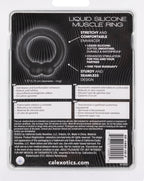 Alpha Liquid Silicone Muscle Ring Stretchy Comfortable Enhancer Ring Black > Cock Ring > Single
