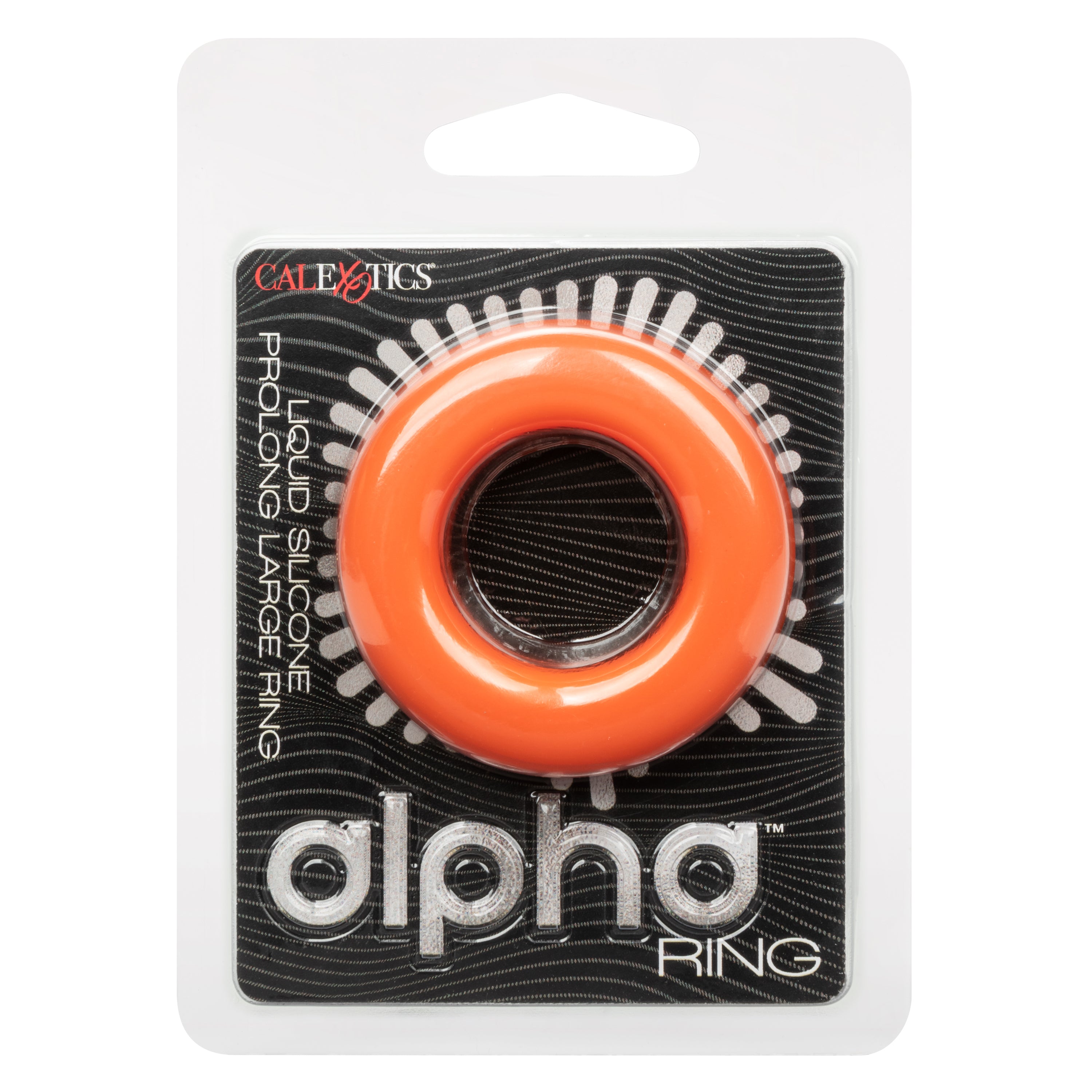 Alpha Liquid Silicone Prolong Large Ring Orange 1.25 Inch Diameter Stretchy Comfortable Durable COCK RINGS