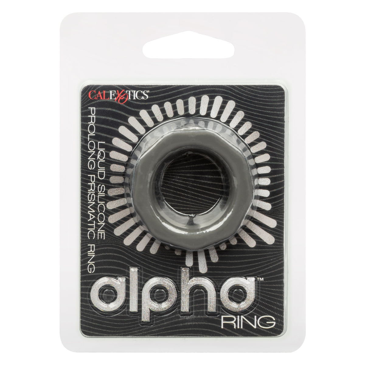 Alpha Liquid Silicone Prolong Prismatic Ring Gray 1 Inch Diameter Stretchy Durable Silicone > Cock Ring > Single